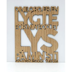 Bibelord i lyst tr - Salme 119,105