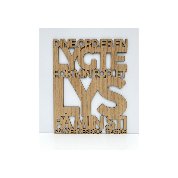 Bibelord i lyst tr - Salme 119,105