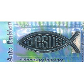 FISK PLASTRELIEF MED NAVNET JESUS - 13 CM