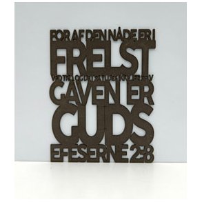 Bibelord i sort MDF - Ef. 2,8