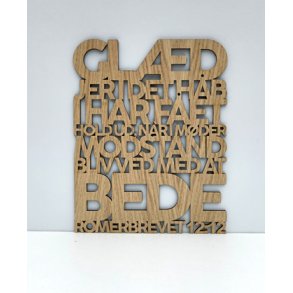 Bibelord i lyst tr - Rom. 12,12