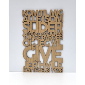 Bibelord i lyst tr - Matt. 11,28