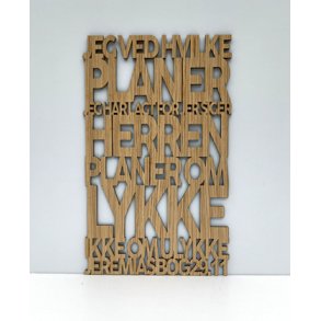 Bibelord i lyst tr - Jer. 29,11