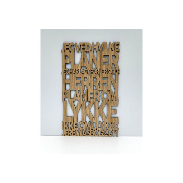 Bibelord i lyst tr - Jer. 29,11