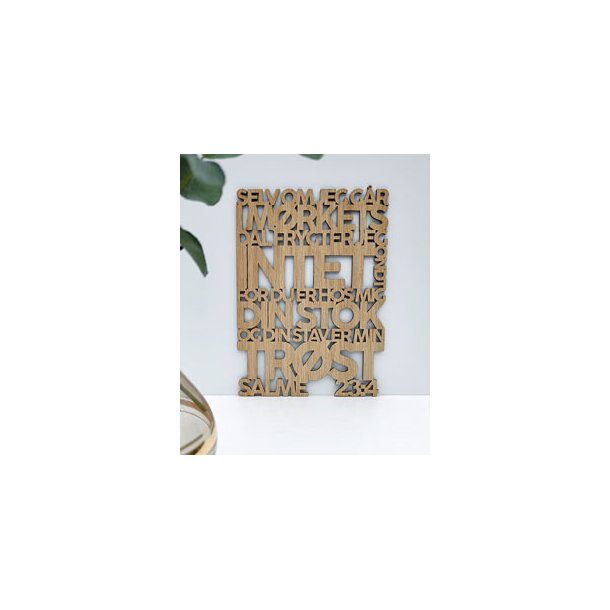 Bibelord i lyst tr - Salme 23,4