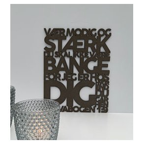 Bibelord i tr, sort MDF - Josva 1,9