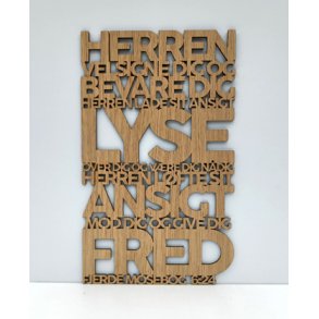 Bibelord i lyst tr - 4. mos. 6,24