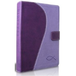 Bibelen p Hverdagsdansk (lilla PU-skind - med spnde)