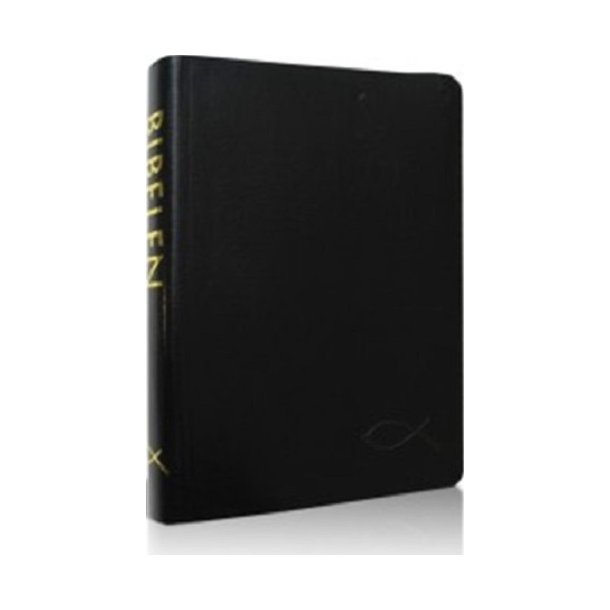 Bibelen p Hverdagsdansk (lommeformat i sort kunstskind) med guldkant