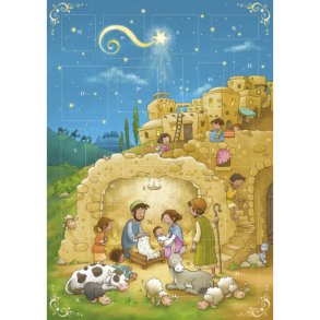 Julekalender - magnetisk: I en stald i Betlehem